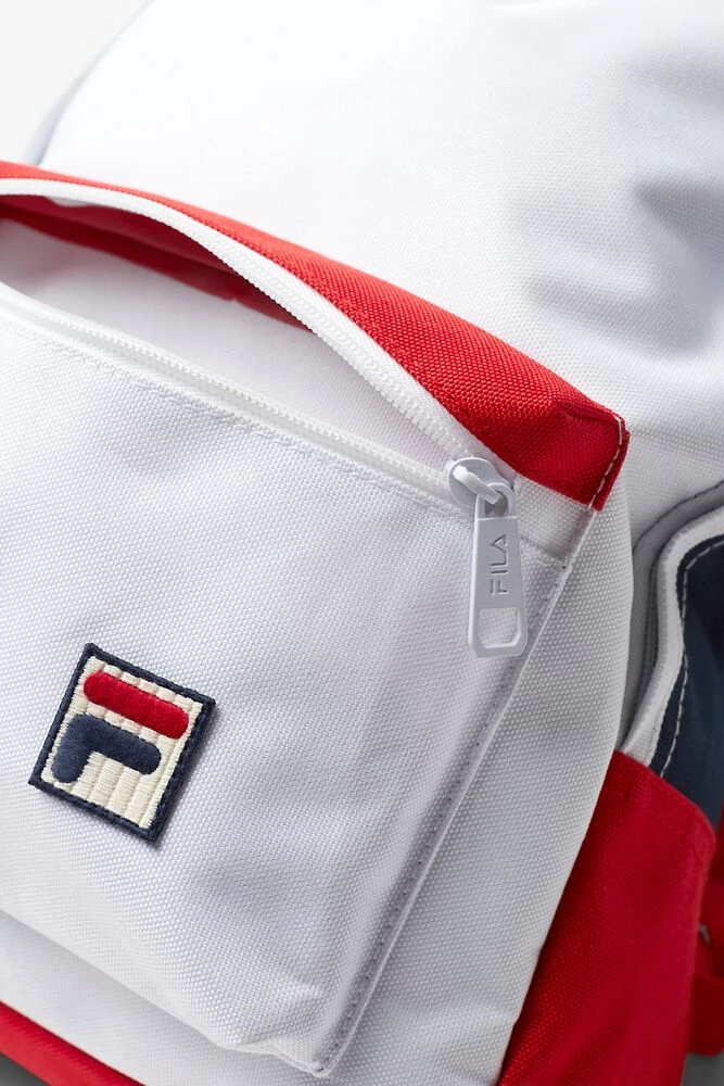 Fila Mini Backpack - White/Navy/Red - Image 3
