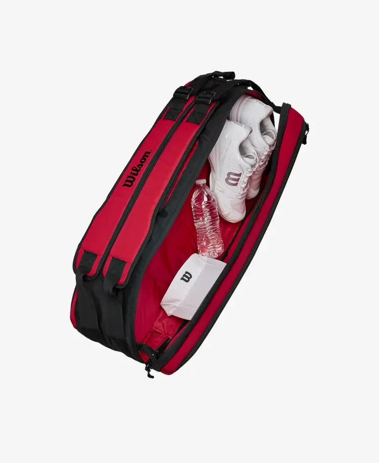 Wilson Clash V2 Super Tour 6 Pack Bag - Black/Red - Image 2