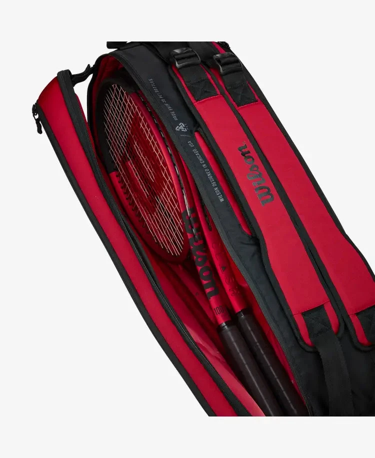 Wilson Clash V2 Super Tour 6 Pack Bag - Black/Red - Image 3